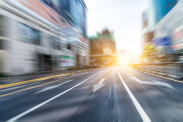 istock Fast speepd view on urban road in modern city 853248630