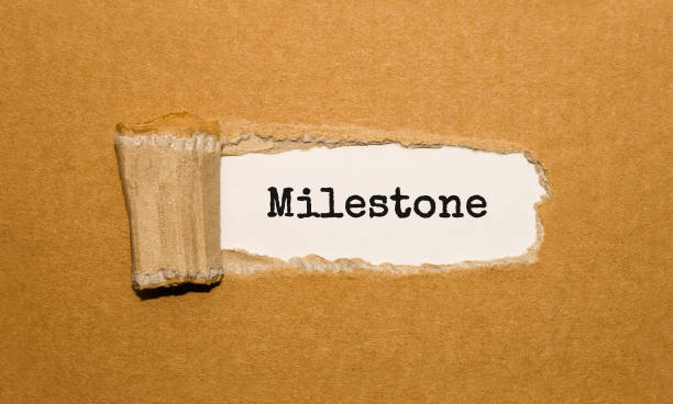 istock The text Milestone appearing behind torn brown paper 853254392