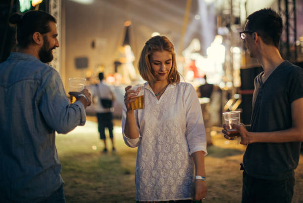 istock Having fun at the festival with friends 853258646