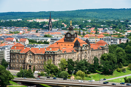 Aerial view of Dresden Neustadt