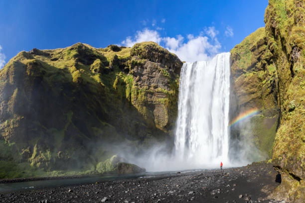 istock Great waterfall Skogafoss in south of Iceland 853271624