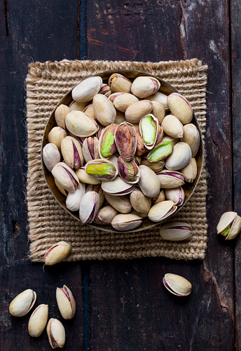 Green Roasted salted fresh pistachios