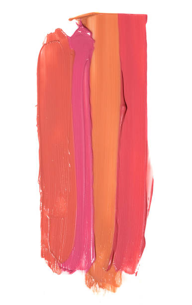 istock Examples of different shine lip glosses flowing downwards on a white background 853281436