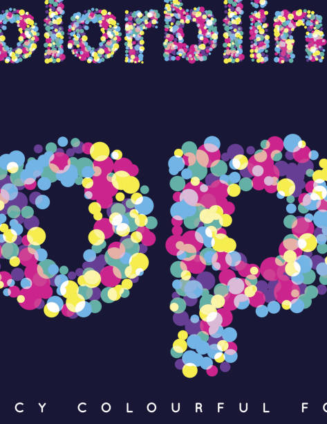 istock Set of Colorblind Style Font in Vector. Fresh trendy colors. 853287734