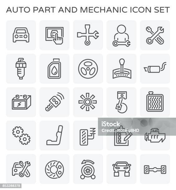 Auto Mechanic Icon Stock Illustration - Download Image Now - Icon Symbol, Auto Repair Shop, Mechanic
