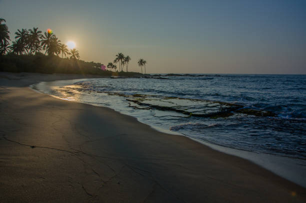 istock Beautiful sunset at a beach resort in tropics 853303298
