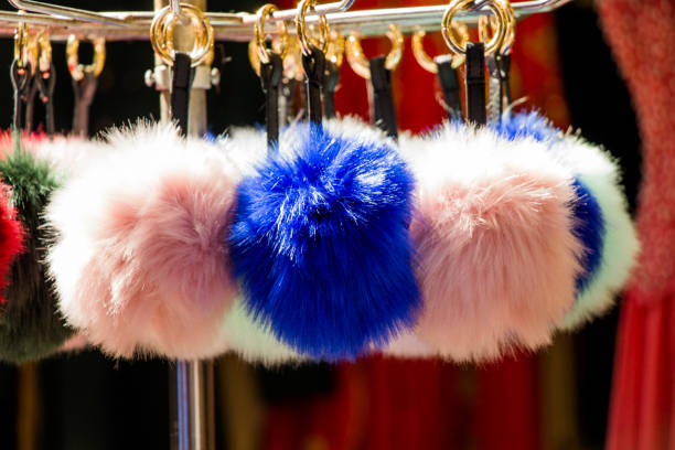 istock Set of colorful  pompoms in the bazaar 853313580