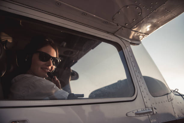 istock Woman-pilot in aircraft 853317906