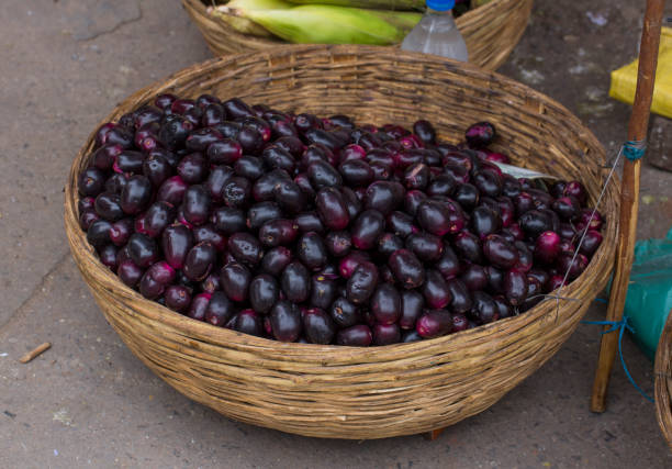 jamun ベリー - plum red black food ストックフォトと画像