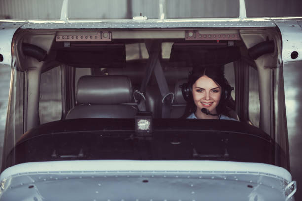 istock Woman and aircraft 853325842