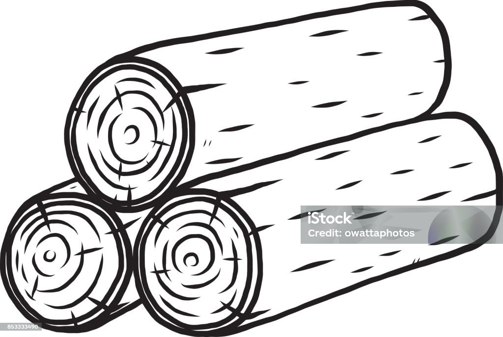Wooden Log Stock Illustration - Download Image Now - Log, Stack, Black And White - iStock Wooden Log Stock Illustration - Download Image Now - Log, Stack, Black And White - iStock