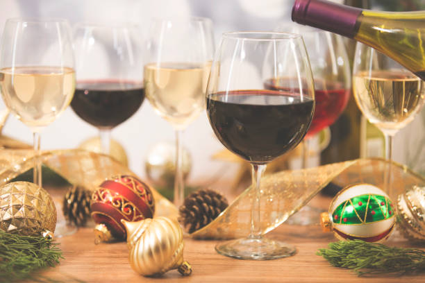 istock Christmas holiday party, wine tasting event. 853336134