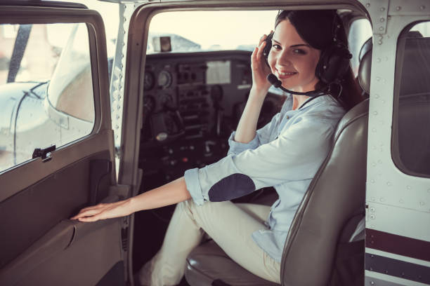 istock Woman and aircraft 853336840