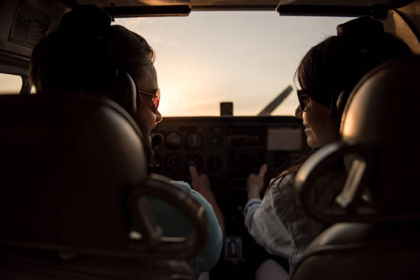 istock Couple in aircraft 853354212
