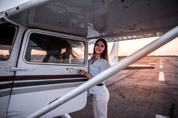 istock Woman and aircraft 853355852
