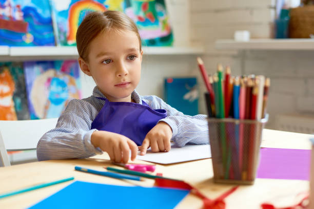 istock Adorable Little Girl in Pre-School 853362138