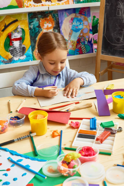 istock Little Girl Enjoying Art Class 853362274