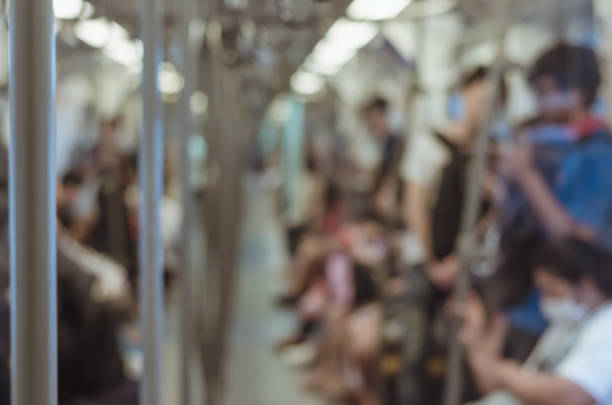 istock peoples on skytrain in metropolis used transport in rush hour. 853364350
