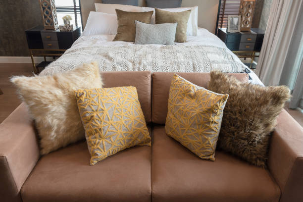 istock luxury bedroom style with set of pillows 853365002