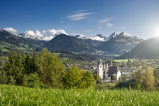Cityscape of Kitzbuhel in spring, Austria