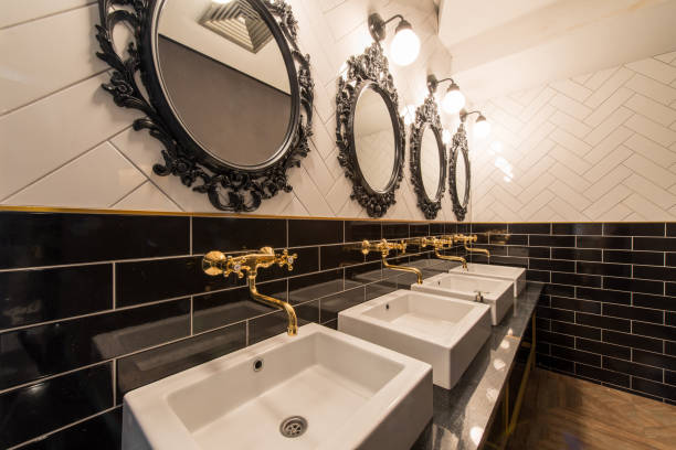istock Toilet interior in luxury hotel 853376232
