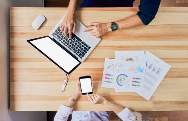 istock Freelance is brainstorming on work with computer accessories and smartphones. To work faster than ever 853376624