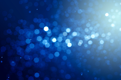 Abstract  bokeh blue backlight background.