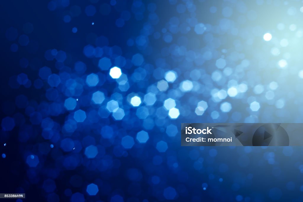 Abstract  bokeh blue backlight background. Backgrounds Stock Photo