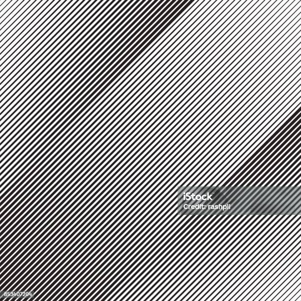 Diagonal Halftone Lines Stock Illustration - Download Image Now - Straight, In A Row, Textured