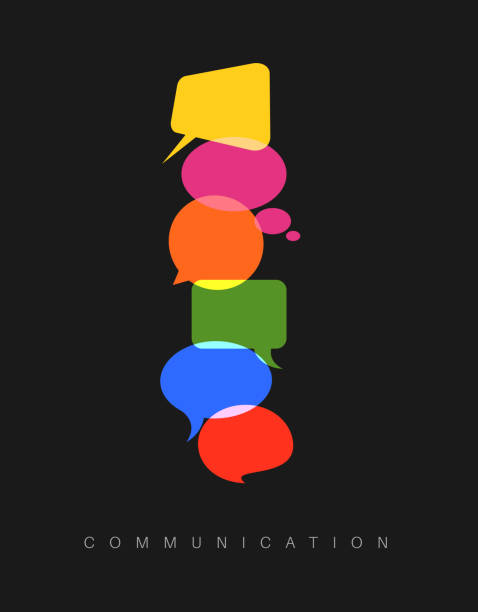 Vector abstract Communication concept illustration Vector abstract Communication concept illustration - dark vertical communication version debate stock illustrations