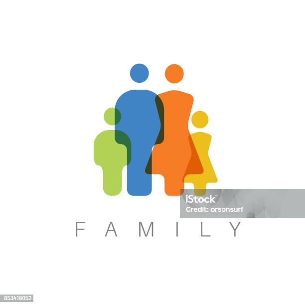 Vector Family Concept Illustration Stock Illustration - Download Image Now - Family, Icon Symbol, Abstract