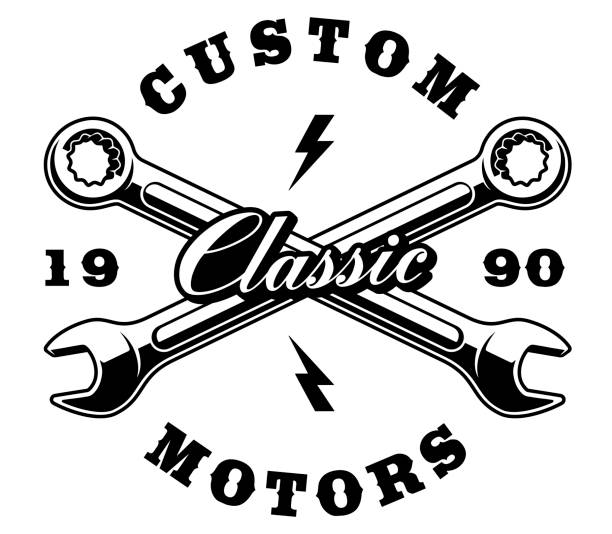 illustrazioni stock, clip art, cartoni animati e icone di tendenza di chiavi incrociate su sfondo bianco - piston sports race engine gear