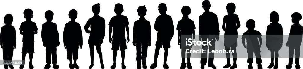 Children Children silhouettes. Child stock vector