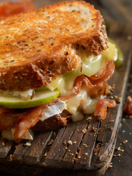 istock Grilled Cheese Sandwich with Bacon, Brie and Pear 853478862