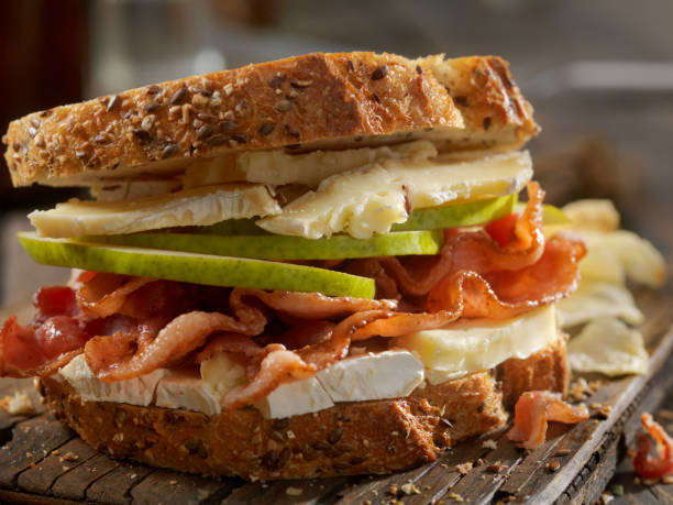 istock Grilled Cheese Sandwich with Bacon, Brie and Pear 853479544