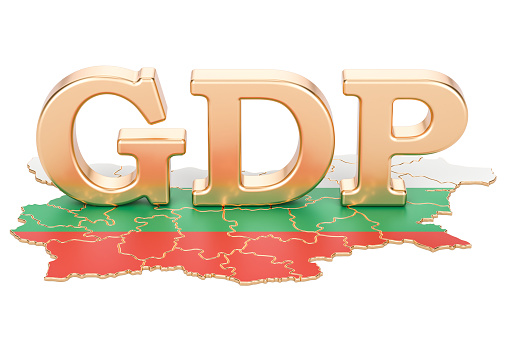 gross domestic product GDP of Bulgaria concept, 3D rendering isolated on white background
