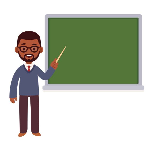 African American Professor Stock Illustration - Download Image Now - Teacher,  Cartoon, African Ethnicity - iStock