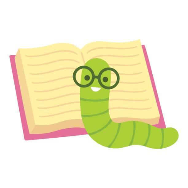 Bookworm Cartoon Illustration Stock Illustration - Download Image Now -  Book, Worm, Reading - iStock