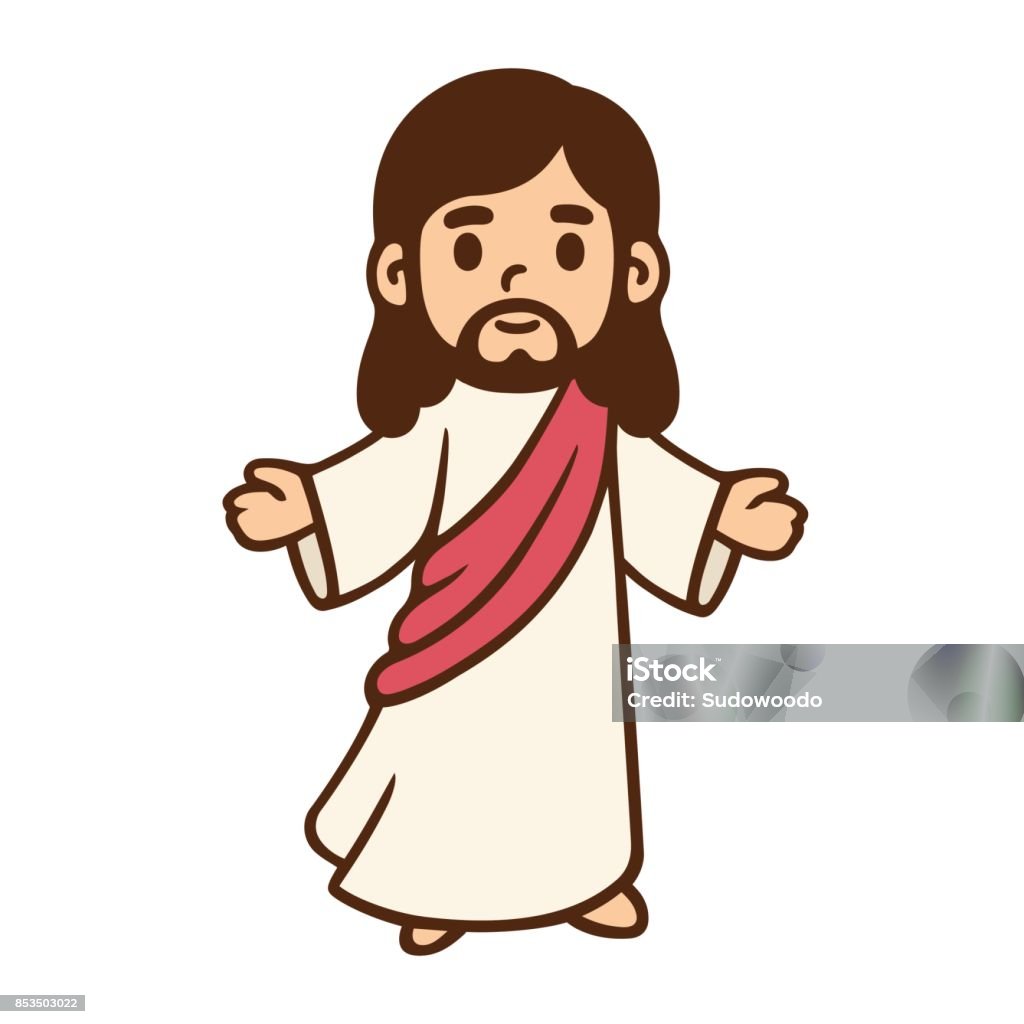 Cartoon Jesus Drawing Stock Illustration - Download Image Now - Jesus  Christ, Cartoon, God - iStock