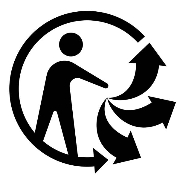 ilustrações de stock, clip art, desenhos animados e ícones de triman recycling logo, logo triman vector icon - paper white garbage nobody