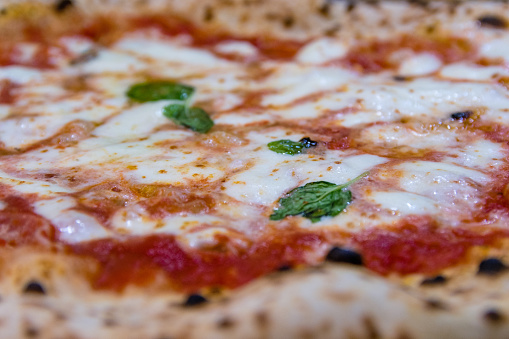 Classic margharita pizza from L'Antica Pizzeria da Michele in Napoli, considered to be the best pizza of the world