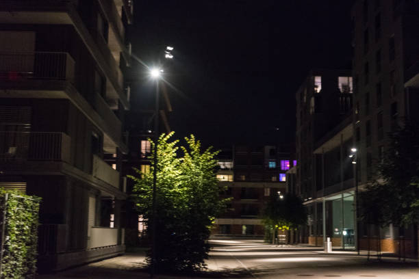 istock house night with lights on and violet cloudy sky illumination 853543532