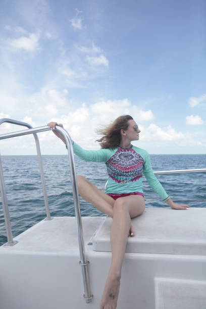 istock Woman on a boat. 853551288