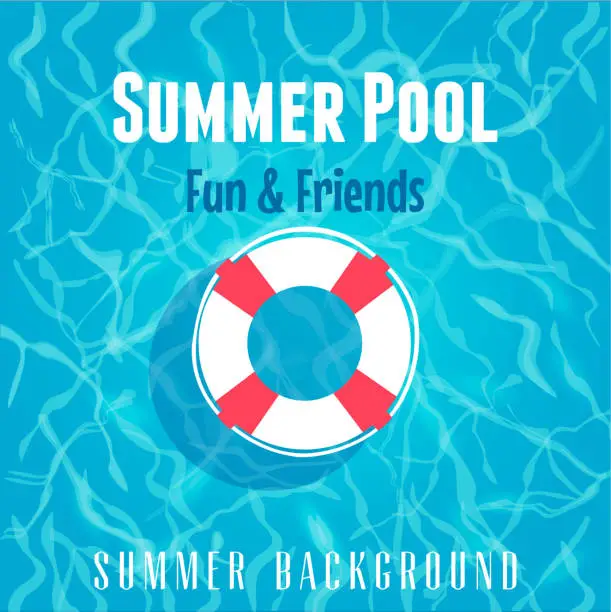 Vector illustration of Summer Background - Pool Theme
