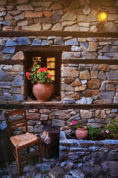 istock Rustic decoration with stone wall for house exterior 853564962