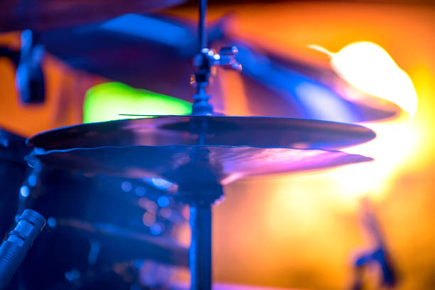istock Hihat and microphone on stage close up 853564968