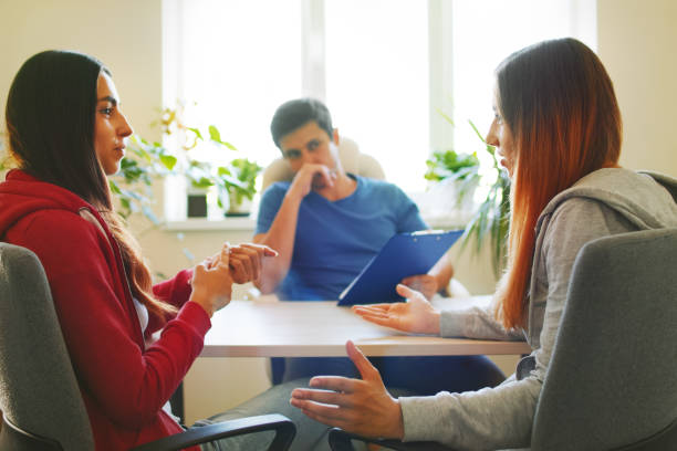 istock Two young women arguing on job interview 853580230