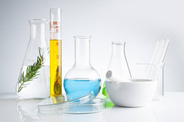 istock herbal medicine natural organic and scientific glassware, Research and development concept. 853597800