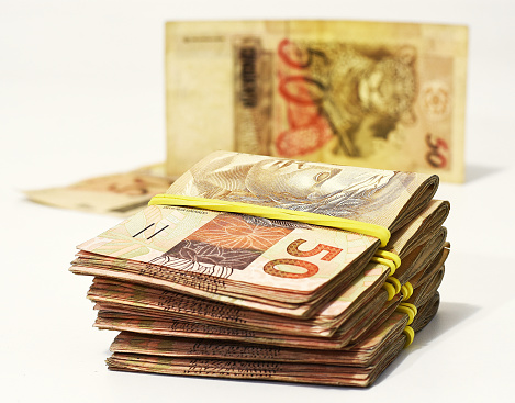Banknote of Fifty Reais - Brazilian Money