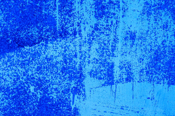 istock Old metal blue painted background with streaks of rust for creativity, textures and backgrounds. 853606182